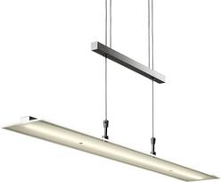 LED pakabinamas šviestuvas, reguliuojamas, sklandžiai, reguliuojamas aukštis, įskaitant LED plokštę, IP20, pakabinamas šviestuvas, lubų šviestuvas, LED svetainės šviesa, interjero šviesa, modernus, tikro stiklo plokštė, šiltai balta