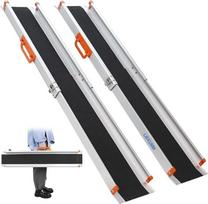 LIEKUMM 2 x 122,5-214 cm neįgaliųjų vežimėlių rampa laiptams, 300 kg apkrovos rampa neįgaliųjų vežimėliams ir paspirtukams, pakrovimo rampa prie durų slenksčių, bortelių, laiptų, elektrinių vežimėlių, dviračių