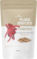 NatureHolic Pure Bricks Tubifeksas Liofeksas, džiovintas užšaldant Tubifeksas, skirtas dekoratyvinėms žuvims Krevetėms Krabams Miškinėms pelėdoms Natūralus maistas su astaksantinu ir chitinu, turtingas baltymų
