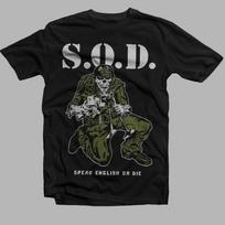 Rare Stormtroopers of Death S.O.D. Speak English or Die Cotton Shirt Unisex T-Shirt XXXL