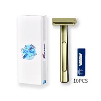 Jokmae Chrome Double Edged Safety Razor Suspended Blade Thickness Metal Handle Shaver Gift Box For Men
