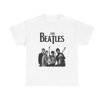 The Beatles Marškinėliai Senovinis Plakatas Retro Menas JK Unisex Sunkaus Medvilnės T-shirt Unisex Marškinėliai L