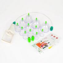 12Pcs Vacuum Cupping Set With Pumping Gun For Back Massage Body Detox Anti Cellulite Healthy Care Therapy