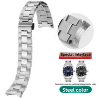 T127 Nerūdijančio plieno apyrankė 21mm Tissot demeanor serijos vyriškam laikrodžiui Apyrankė T127.407 Lenkti galiniai jungtys Metalinė apyrankė apyrankė 21mm sidabras