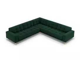 Velvet Symmetrical Corner Sofa, "Bali", 6 Seats, 256x256x75 Made in Europe
