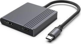 Gembird USB-C adapter to HDMI+DP 4K 60Hz black