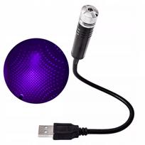USB LED lazerinis žvaigždžių projektorius violetinis holograma automobilio luboms