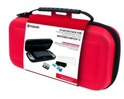 Nacon - Essential Pack skirtas Nintendo Switch II – Hard dėklas, Screen Protector, and Storage Box skirtas 4 Games (raudona):