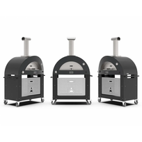 Malkinė Picos Krosnis Alfa - MODERNO 3 Pizze : Spalva - Ardesia Grey