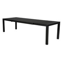 Išskleidžiamas lauko stalas „Aronas”, 205-275 x 100 x 76 cm, juodas