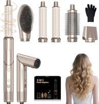 "Atopskins" "5-in-1 Air Styler" rinkinys, profesionalus plaukų stiliatoriaus rinkinys, 110 000 aps/min, 1400 W, plaukų stiliatorius, plaukų džiovintuvas su apvaliais šepečiais, "Ockenstein Auto Wrap", tiesintuvas, jonų plaukų džiovintuvas, skirtas plaukų