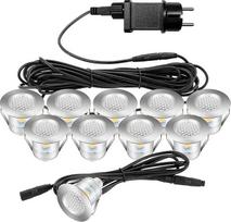 "Auting Patio Recessed Spotlights", 10 LED įleidžiami grindų prožektoriai, šiltos baltos spalvos, IP67 atsparūs vandeniui, terasos įleidžiami prožektoriai lauko virtuvei, sodui, mediniam tiltui, baseinui, mediniam deniui,