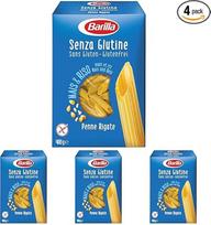 "Barilla" makaronai "Penne Rigate" be glitimo iš ryžių ir kukurūzų, 4 pakuotės (1 x 400 g)