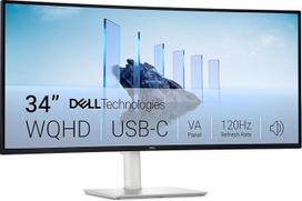 "Dell" 34 Plus USB-C monitorius, S3425DW, WQHD (3440 x 1440), 21:9 išlenktas, 120 Hz, VA, 1 ms, "AMD FreeSync Premium", HDR10, reguliuojamas aukštis, įmontuoti garsiakalbiai, 2 x USB-C, 2 x HDMI, 2 x USB