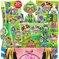 "Dr. Sour Mega Mix" | 23 dalių XL dėžutė | Rūgštūs saldumynai | su "Slimy Roller" purškikliu ir šoko rutuliukais | Saldainiai ir batonėliai