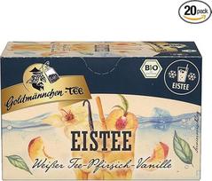"Goldmännchen-Tee Iced Tea White Tea Peach Vanilla" (1 x 30 g) (20 filtrų maišelių po 1,5 g)