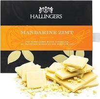 "Hallingers Genuss Manufaktur" šokolado dovana - baltoji kakava su mandarinais ir cinamonu - rankų darbo be alkoholio, elegantiška dovanų pakuotė "Mandarinas su cinamonu", maloni dovanų idėja