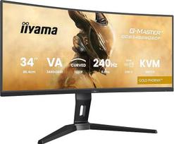"iiyama G-Master Gold Phoenix" GCB3486WQSCP-B1 Lenktas 1500R 86,4 cm 34 colių VA LED žaidimų monitorius UWQHD HDMI DP USB3.2 USB-C dokas 95W RJ45 LAN 0,4 ms 240Hz KVM HDR400 FreeSync Premium PIP/PBP aukščio reguliavimas