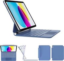 "iPad 11th Gen" (A16, 2025)/10 kartos klaviatūros dėklas su klaviatūra, skirtas "iPad 11th Generation" (A16, 2025) / 10 kartos, "Magic Keyboard" su 11 spalvų foniniu apšvietimu, atsparus dėmėms
