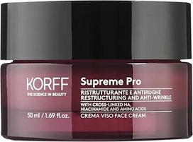 "Korff Supreme Pro" regeneruojantis veido kremas su hialurono rūgštimi visiems odos tipams 50ml