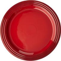 "Le Creuset" akmens masės 4 vakarienės lėkščių rinkinys, kiekviena po 26,7 cm, raudonos spalvos