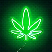 "Mad Monkey Weed Neon Lamp" - LED sieninis žolės lapų dizaino šviestuvas, žalias neoninis dekoratyvinis šviestuvas gyvenamajam kambariui, vakarėliams ir vakarėliams, stilingas "High Life" apšvietimas namams