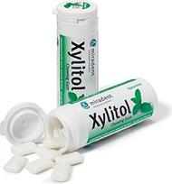 "miradent Xylitol" kramtomosios gumos Dantų priežiūros kramtomosios gumos, 30 vnt., "Spearmint" (12 x 30 g)