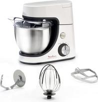 "Moulinex" virtuvinis kombainas, daugiafunkcinis virtuvinis kombainas "Essential", 800 W, 6 greičio nustatymai, nerūdijančio plieno dubuo, 4,8 l, kepimo rinkinys XL, 32,42 x 25,74 x 42,44 cm, baltos spalvos