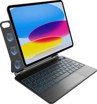 "nimin" klaviatūros dėklas "iPad A16 2025" ir "iPad 10 Generation 2022" su "Trackpad", magnetinio tvirtinimo konstrukcija, 7 spalvų apšvietimas, QWERTZ vokiškas išdėstymas, juodas