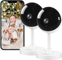 "owltron" stebėjimo kamera, kūdikių monitorius su kamera, 2,4 GHz vidaus stebėjimo kamera, šunų kamera su judesio aptikimo funkcija, naktinis matymas, dvipusis garsas, WLAN kamera šunims ir naminiams gyvūnams, suderinama su "Alexa