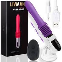 Sekso mašina LIVMAN YQ-B33 su vibratoriumi, 10 vibracijos ir 3 teleskopiniais režimais bei nuotolinio valdymo pultu