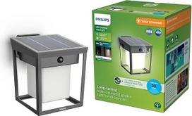 "Philips" lauko itin efektyvus 1,5 W saulės sieninis šviestuvas "Blaise", jungiamoji funkcija, dienos šviesos ir judesio jutiklis, 3000 kelvinų, IP44, antracito spalvos