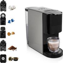 "Princess" daugiakapsulinis kavos aparatas "5 in 1", suderinamas su "Nespresso", "Dolce Gusto", "Lavazza a Modo Mio" ir E.S.E. padėkliukais 0,8 l, 1450 W, sidabrinis, juodas