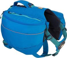 "RUFFWEAR Approach Pack", šuns kuprinė su integruotais diržais ir kišenėmis, nešiojami naminių gyvūnėlių žygių ir stovyklavimo reikmenys su 2 pavadėlių tvirtinimo taškais, mėlyna (vidutinė)