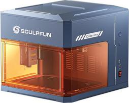 "SCULPFUN iCube Ultra" 12 W lazerinio graviravimo staklės, visiškai uždaras stalinis lazerinis pjaustytuvas medienai, odai, akrilui ir metalui, 150 x 150 mm darbinis plotas su automatiniu fokusavimu ir dūmų filtru