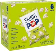 "SkinnyPop" popkornai "Original" be glitimo, be GMO, sveiki užkandžiai 18 ml dydžio (6 vnt.)