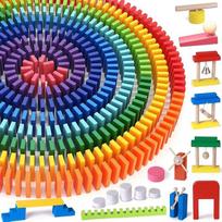 1000 medinių domino kaladėlių pakuotė Spalvingas domino žaidimas su papildomomis kaladėlėmis Instrukcijos Laikymo krepšys Statybiniai rinkiniai Medinis žaislas Lenktynių žaidimai Statybinės kaladėlės Edukacinis žaislas Dovana vaikams nuo 3+ metų