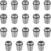 19PCS ER32 tiksliųjų spyruoklinių įvorių rinkinys, skirtas CNC ruošinių graviravimo ir frezavimo tekinimo įrankiui 2mm-20mm