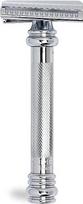 Apsauginis skustuvas MERKUR 39C | Barber Pole Bevel Cut Gloss Chrome | Dviejų dalių skustuvas su įstrižu pjūviu | Uždara šukė | Idealiai tinka šlapiam skutimuisi | Žalvarinė rankena | Pagaminta Vokietijoje