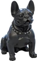 Casablanca Animal Bulldog "Juoda skulptūra, Sėdintis, Šuns apykaklė su spygliais Kniedės Aukštis 50.00 cm
