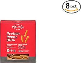 Dalla Costa Penne baltyminė pasta 30% žirnių baltymų Ekonominė pakuotė 8 x 250 g