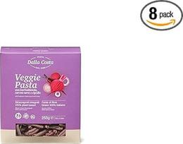 Dalla Costa Vegan Pasta Strozzapreti Viso grūdo manų kruopos su burokėliais, juodosiomis morkomis ir svogūnais Ekonominė pakuotė 8 x 250 g