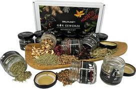 Džinui skirtų prieskonių rinkinys su 12 rankomis atrinktų prieskoninių augalų, skirtų aromatizuoti džiną, Premium Quality by Grillplanet