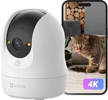 EZVIZ C6N G1 4K 8 MP vidaus stebėjimo kamera, 2,4/5 GHz "WiFi" kūdikių kamera, 360° pasukimo / pakreipimo kampu, automatinis priartinimo sekimas, spalvotas naktinis matymas, asmens / augintinio / triukšmo aptikimas, dvipusis garsas, suderinama su "Alexa