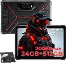 HOTWAV R9 Plus lauko planšetinis kompiuteris "Android 14", 11 colių 2K FHD+ atspari planšetė, aštuonių branduolių 24GB+512GB+2TB TF planšetinis kompiuteris, atsparus vandeniui, 20080mAh 20W greitasis įkrovimas 64MP+16MP, IP68/IP69K/Dual SIM 4G/5G WiFi/GPS