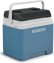 IGLOO IP24 Cool Box 24 l - didelė pasyvi ledinės mėlynos spalvos šaldymo dėžė, lengva, tvirta ir nešiojama, idealiai tinka stovyklavimui, darbui, piknikui, lauke, gėrimams ir užkandžiams - patikimai izoliuota dėžė be elektros energijos