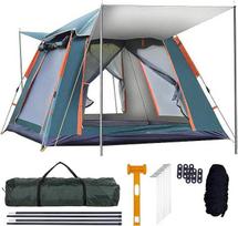 Kempingo palapinė Automatinė momentinė palapinė 3-4 žmonėms Pop Up Ultralight Green Dome Tent 4 sezonai Vandeniui ir vėjui bei saulei atspari stovyklavimo palapinė su lietaus apsauginiu dangčiu Camping Hammer
