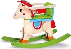 Lisciani - Montessori Bois - My Baby Pony - elektroninis kalbantis medinis supamasis arkliukas - 1-3 metų vaikams - lavina motorinius įgūdžius ir pusiausvyros pojūtį - stabilus ir saugus - su garsų melodijomis