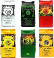 Mate Green Yerba 6 x 400 g rinkinys 2,4 kg | Mas Energia Guarana, Absintas, Ekologiškas (Ekologiškas), Flor de Limonero, Despalada, Mas IQ Tropical, 2400 g