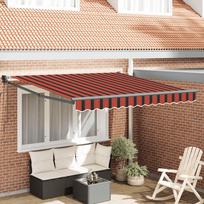 Automatinė ištraukiama markizė, oranžinė ir ruda, 3x2,5m